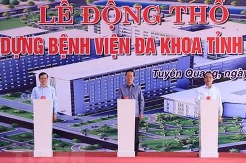 Chủ tịch nước Võ Văn Thưởng dự Lễ động thổ bệnh viện lớn nhất tỉnh Tuyên Quang