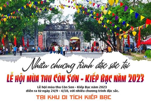 Nhiều chương trình đặc sắc tại Lễ hội mùa thu Côn Sơn - Kiếp Bạc 2023