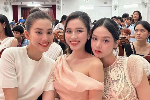 Khung ảnh gấp ba visual: Đỗ Hà có bị lu mờ khi đọ sắc với Hoa hậu 'tỷ lệ vàng'