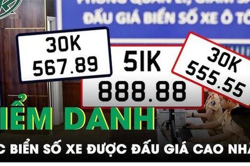 Biển số 'lộc phát' được đấu giá cao nhất lên tới 4,86 tỷ đồng