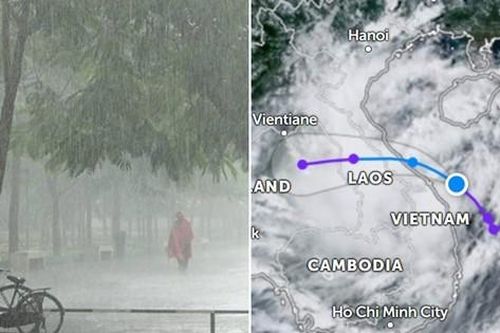 Áp thấp nhiệt đới trên Biển Đông đang mạnh lên, sẽ đi vào đất liền ngang qua nước ta