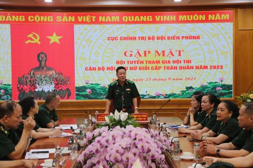 Gặp mặt đội tuyển tham gia Hội thi Cán bộ Hội phụ nữ giỏi toàn quân năm 2023