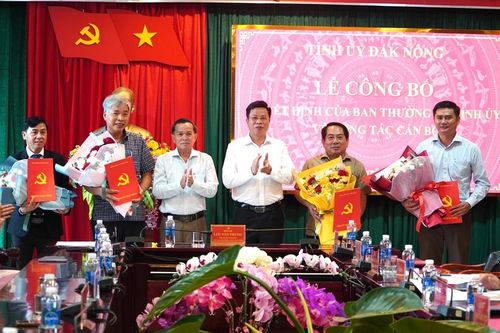 Đắk Nông điều động, bổ nhiệm nhiều cán bộ lãnh đạo Sở, ban ngành