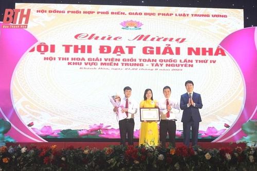 Thanh Hóa đoạt giải Nhất Hội thi Hòa giải viên giỏi toàn quốc lần thứ IV, khu vực miền Trung - Tây Nguyên