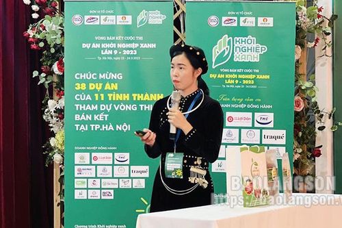 Lạng Sơn có 1 dự án lọt vào vòng chung kết cuộc thi Dự án Khởi nghiệp Xanh năm 2023