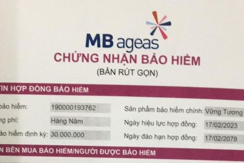 Vụ đến ngân hàng MB gửi tiết kiệm nhận về 'chứng nhận bảo hiểm': MB Ageas hủy hợp đồng, trả lại tiền cho khách hàng sau phản ánh của Báo Đại biểu Nhân dân