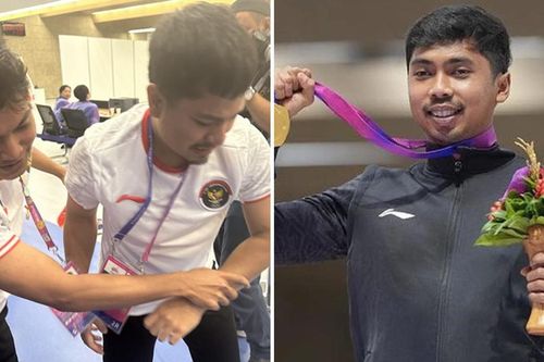 VĐV bắn súng khóc nức nở khi giành cả 2 HCV cho Indonesia tại ASIAD 2023