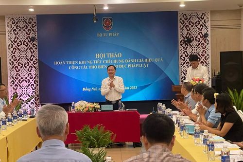 Hội thảo hoàn thiện khung tiêu chí chung đánh giá hiệu quả công tác phổ biến giáo dục pháp luật