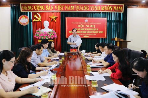 Ủy ban MTTQ Việt Nam tỉnh triển khai nhiệm vụ công tác quý IV năm 2023