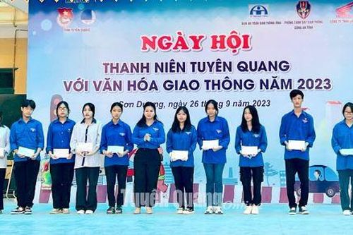 1.000 đoàn viên, thanh niên tham gia ngày hội Thanh niên Tuyên Quang với văn hóa giao thông năm 2023