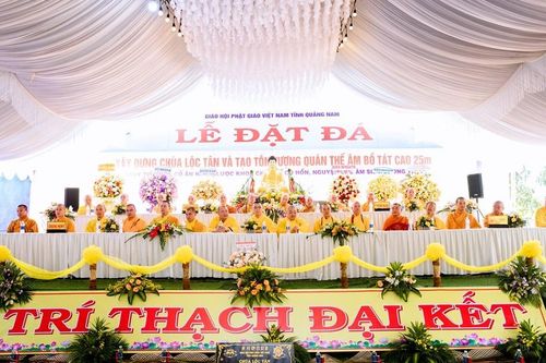 Quảng Nam: Lễ đặt đá xây dựng chùa Lộc Tân và tôn tượng Bồ-tát Quán Thế Âm