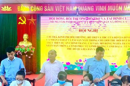 Hoài Đức: Chi trả bồi thường hỗ trợ GPMB đường Vành đai 4 tại 2 xã Đức Thượng, Đông La