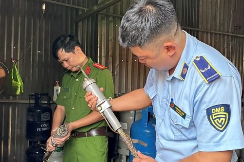 Phát hiện cơ sở sang chiết gas trái phép trong khu công nghiệp ở Đồng Nai