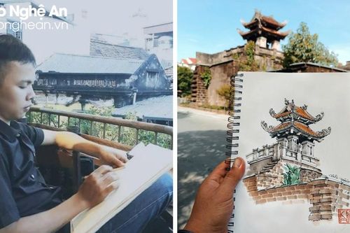Ký họa thành Vinh với tình yêu phố thị