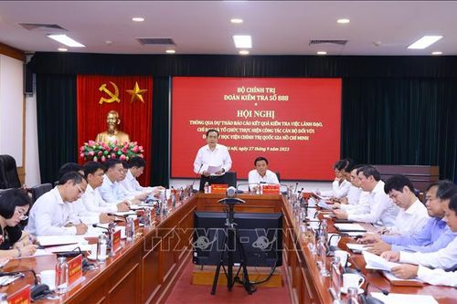 Đoàn kiểm tra của Bộ Chính trị làm việc với Đảng ủy Học viện Chính trị quốc gia Hồ Chí Minh