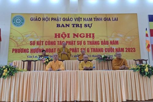 Gia Lai: Ban Trị sự GHPGVN tỉnh sơ kết công tác Phật sự 6 tháng đầu năm 2023