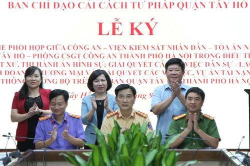 Tây Hồ: Ký kết nâng cao hiệu quả trong cải cách tư pháp