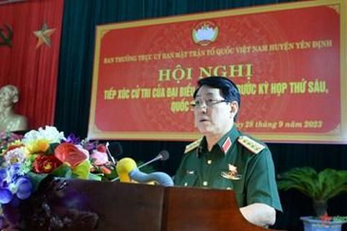 Đại tướng Lương Cường: Các ý kiến cử tri huyện Yên Định thẳng thắn, tâm huyết và trách nhiệm