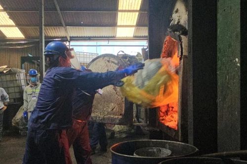 TP.HCM: Tiêu hủy hơn 1,6 tấn ma túy bằng lò thiêu