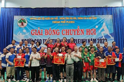 Thi bóng chuyền hơi người cao tuổi TP.Pleiku
