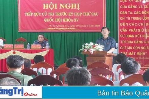Bí thư Tỉnh ủy, Trưởng Đoàn ĐBQH tỉnh Lê Quang Tùng: Mong muốn cử tri tiếp tục hiến kế, chung sức, đồng lòng xây dựng quê hương