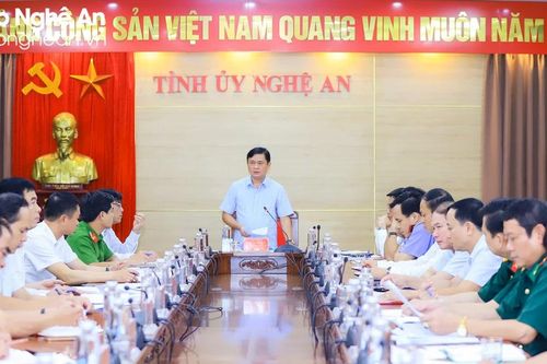 Thường trực Tỉnh ủy Nghệ An giao ban khối Nội chính tháng 9/2023