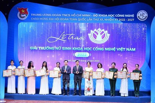 20 cá nhân nhận Giải thưởng Nữ sinh Khoa học công nghệ Việt Nam năm 2023