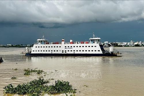 Cảnh báo mực nước trên sông Hậu tại Long Xuyên trên báo động 3 từ 0,1-0,2m