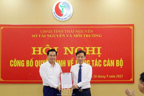 Thái Nguyên có tân Giám đốc Sở Tài nguyên và Môi trường