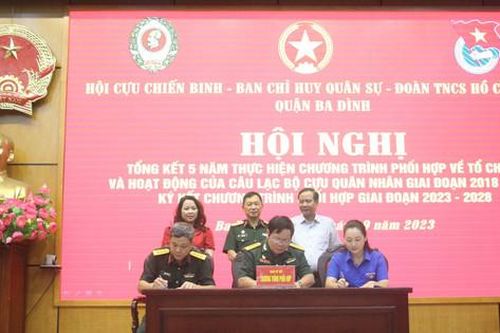 Quận Ba Đình: Phấn đấu kết nạp 80% quân nhân xuất ngũ vào CLB Cựu quân nhân