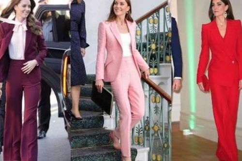 Vương phi Kate có phong cách diện bộ suit đẹp xuất sắc, ngắm là muốn học tập