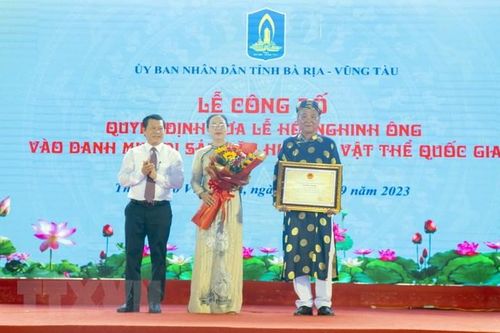 Lễ hội Nghinh Ông Thắng Tam là Di sản Văn hóa Phi vật thể Quốc gia