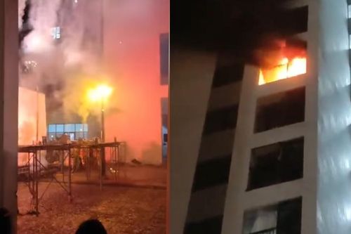 Hà Nội: Cháy tại căn hộ chung cư nghi do bắn pháo vui Trung thu
