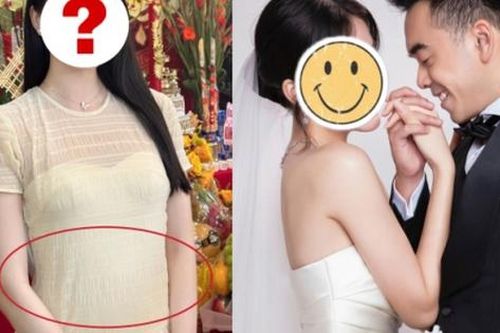 Á hậu Vbiz lộ vòng 2 lùm lùm, mang thai con đầu lòng sau khi kết hôn với chồng doanh nhân?