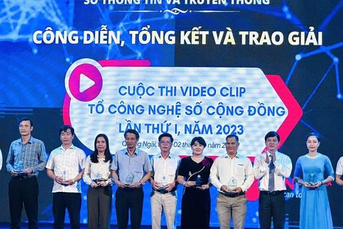 Quảng Ngãi: Trao giải Cuộc thi video clip Tổ công nghệ số cộng đồng