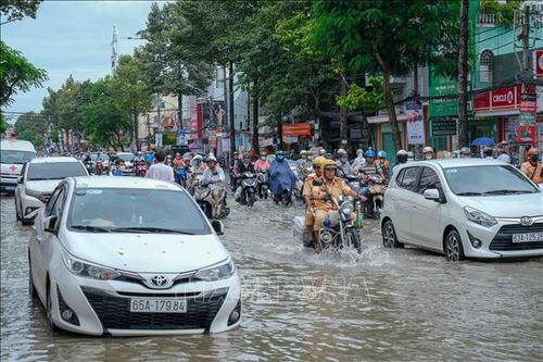 Triều cường đạt đỉnh, nhiều tuyến phố ở Cần Thơ biến thành 'sông'