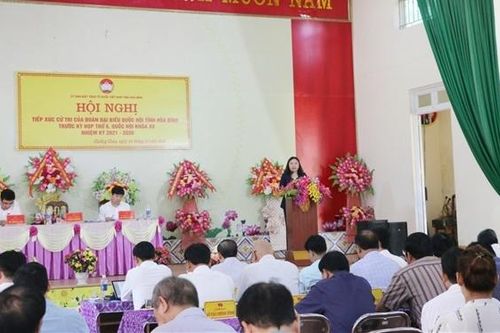 Hòa Bình: Đoàn ĐBQH tỉnh tiếp xúc cử tri trước Kỳ họp thứ Sáu, Quốc hội Khóa XV