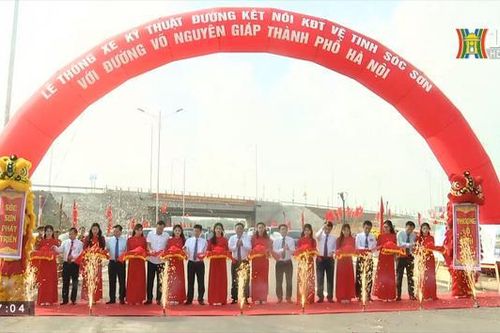 Thông xe tuyến đường nối Khu đô thị vệ tinh