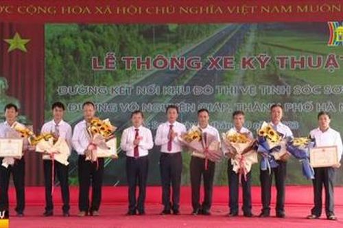 Thông xe đường nối khu đô thị vệ sinh Sóc Sơn
