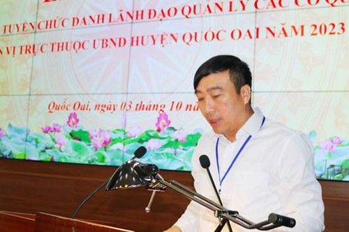 Huyện Quốc Oai: Khai mạc kỳ thi tuyển chức danh lãnh đạo, quản lý năm 2023