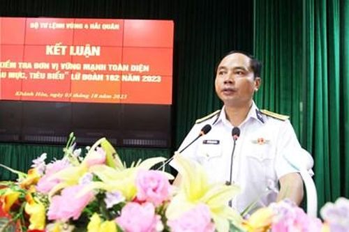 Bộ tư lệnh Vùng 4 Hải quân kiểm tra đơn vị vững mạnh toàn diện tại Lữ đoàn 162