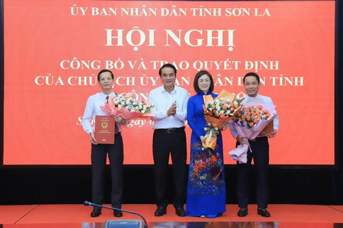 Tỉnh Sơn La công bố quyết định điều động, bổ nhiệm 3 lãnh đạo Sở