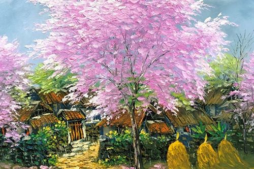 Cảnh sắc Tây Bắc đẹp nao lòng qua tranh Nguyễn Minh Sơn