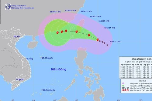 Tin mới về bão KOINU và tình hình triều cường ở khu vực phía Nam