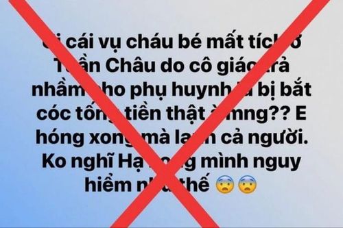 Thông tin bắt cóc trẻ em ở Quảng Ninh là 'fake'
