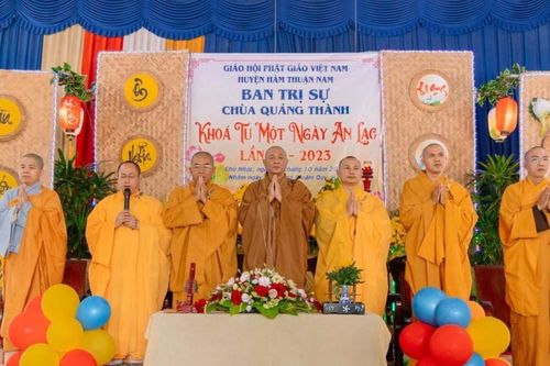 Bình Thuận: Ban Trị sự Phật giáo H.Hàm Thuận Nam tổ chức khóa tu 'Một ngày an lạc' lần thứ 10