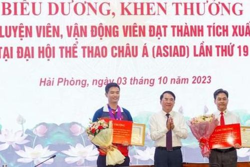 Vận động viên giành Huy chương vàng ASIAD châu Á được TP. Hải Phòng thưởng bao nhiêu tiền?