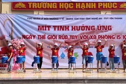 Nghệ An tổ chức Lễ Mít tinh, truyền thông hưởng ứng Ngày Thế giới rửa tay với xà phòng
