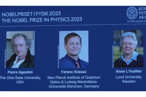Giải Nobel Vật lý 2023 tôn vinh nghiên cứu về thế giới electron