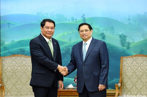 Thủ tướng Phạm Minh Chính tiếp Đô trưởng Vientiane Atsaphangthong Siphandone